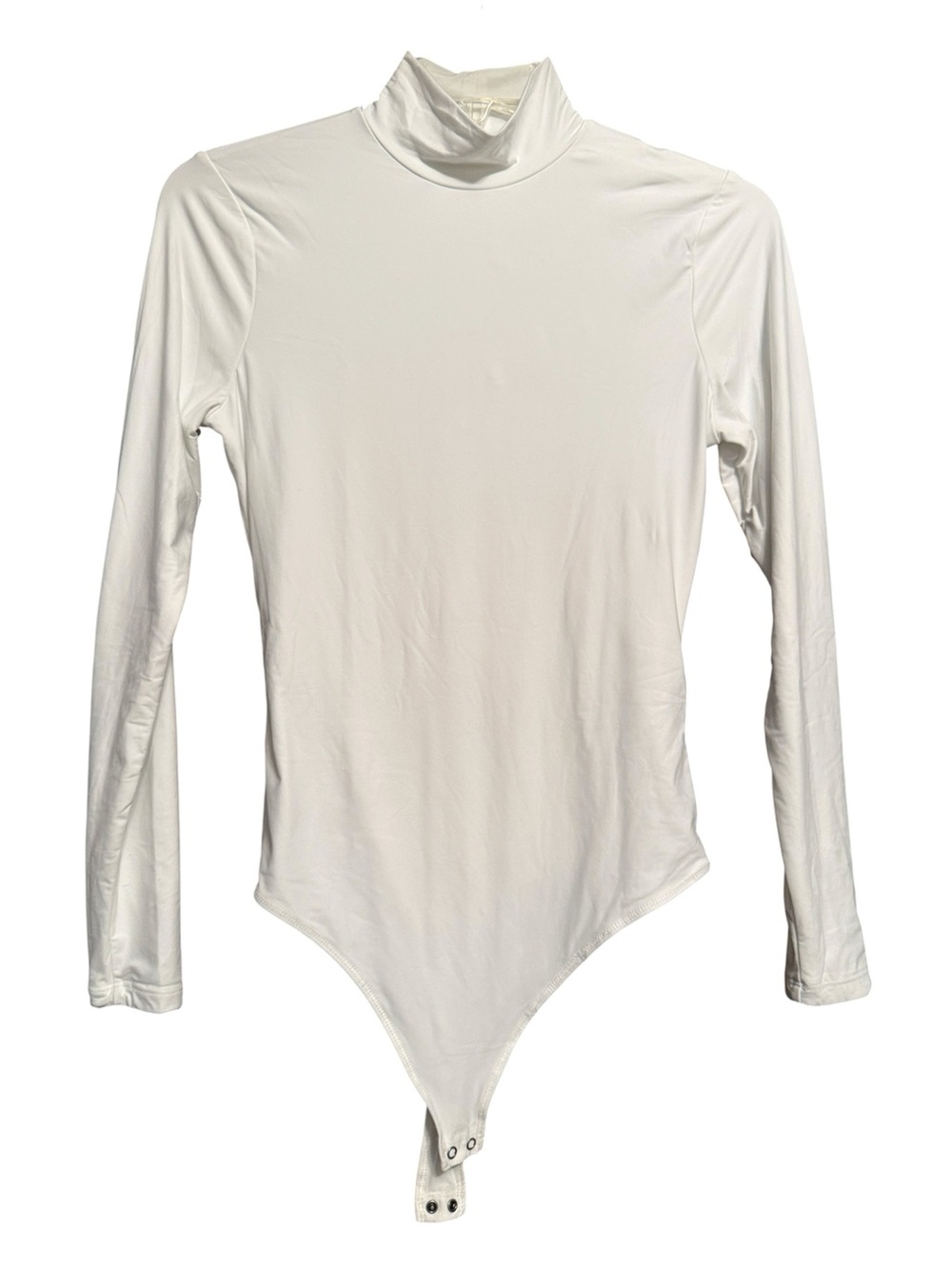 Abercrombie & Fitch White Stretch Long Sleeve Top